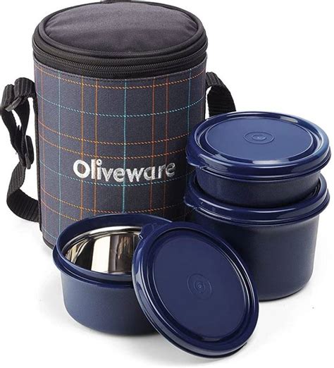 oliveware steel lunch box|oliveware tiffin box.